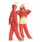 Kids Classic Pokemon Fuecoco Hooded Jumpsuit Costume Red Fire Croc Outfit